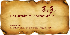 Beluzsár Zakariás névjegykártya